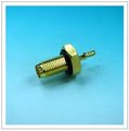 SMA JACK BULKHEAD FOR CABLE CRIMP TYPE